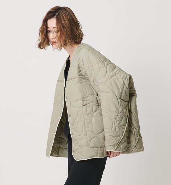 conte「【別注】＜manipuri for conte＞キルティングジャケット」|ノーカラーコート|