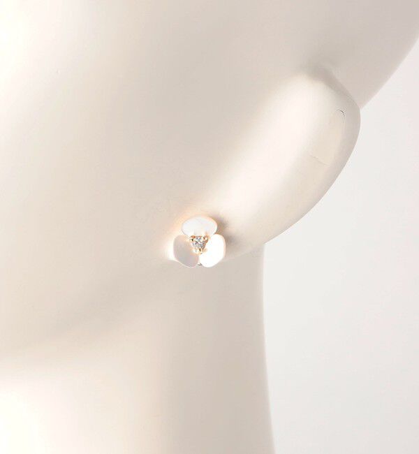 UNITED ARROWS green label relaxing「シェルフラワー ピアス」|ピアス|