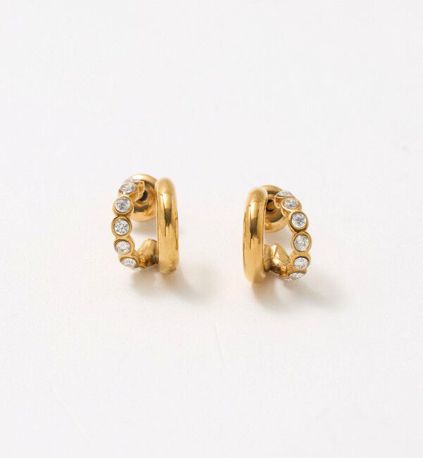 UNITED ARROWS green label relaxing「キュービック ダブルライン ピアス」|ピアス|GOLD