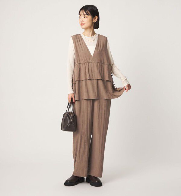 UNITED ARROWS green label relaxing「ペプラム ギャザー オールインワン」|オールインワン|MOCA