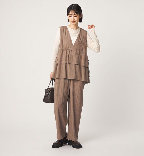 UNITED ARROWS green label relaxing「ペプラム ギャザー オールインワン」|オールインワン|
