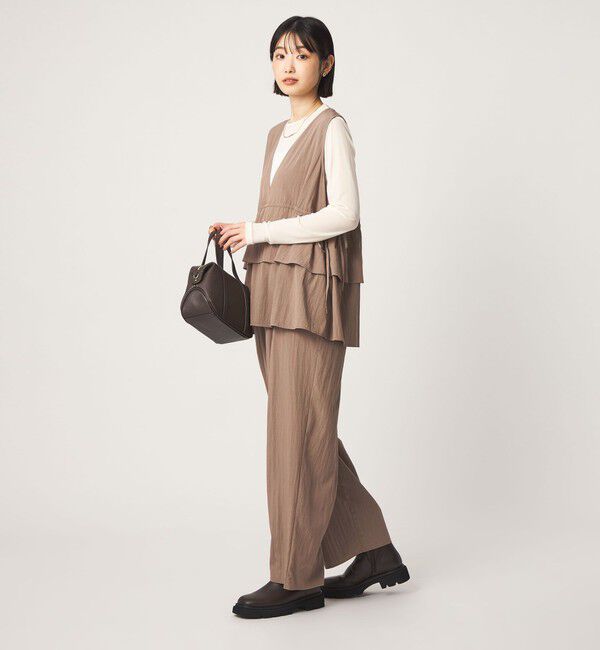 UNITED ARROWS green label relaxing「ペプラム ギャザー オールインワン」|オールインワン|