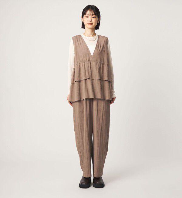UNITED ARROWS green label relaxing「ペプラム ギャザー オールインワン」|オールインワン|