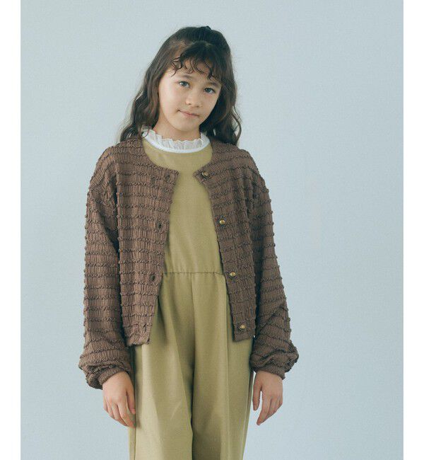 UNITED ARROWS green label relaxing「カットジャガード カーディガン / キッズ 120cm-160cm」|カーディガン|
