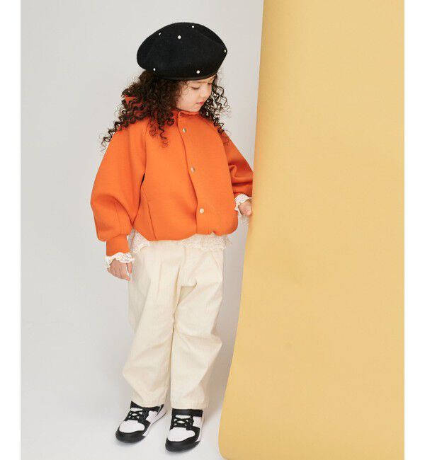 UNITED ARROWS green label relaxing「【スタメンシリーズ】ストレッチ ヘリンボーン カーブパンツ / キッズ 100cm-160cm」|チノ|