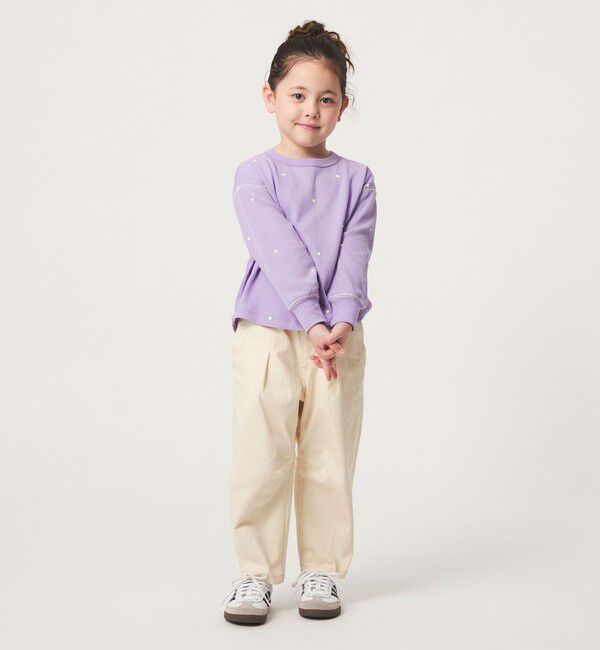 UNITED ARROWS green label relaxing「【スタメンシリーズ】ストレッチ ヘリンボーン カーブパンツ / キッズ 100cm-160cm」|チノ|