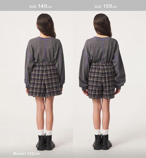 UNITED ARROWS green label relaxing「キモウ チェック キュロット スカート / キッズ 100cm-160cm」|スカート|