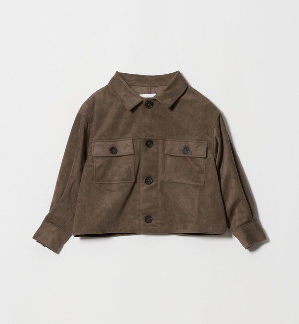 UNITED ARROWS green label relaxing「スエードライク シャツ ジャケット / キッズ 100cm-160cm」|カーディガン|