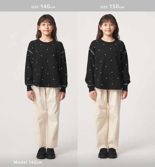 UNITED ARROWS green label relaxing「ハート ワッフル ロングスリーブ Tシャツ / キッズ 100cm-160cm」|Tシャツ・カットソー|