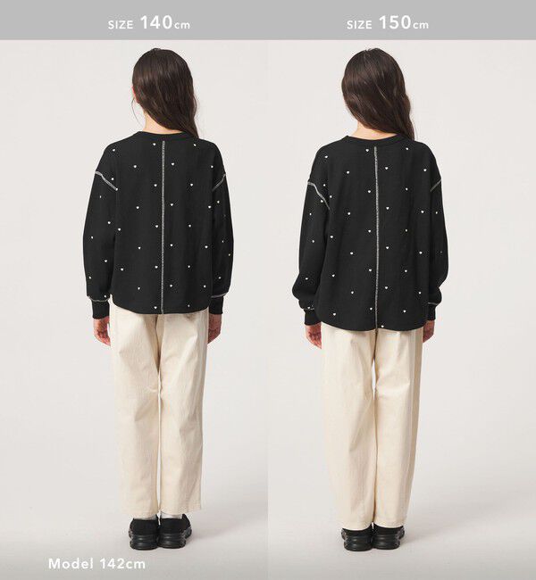 UNITED ARROWS green label relaxing「ハート ワッフル ロングスリーブ Tシャツ / キッズ 100cm-160cm」|Tシャツ・カットソー|