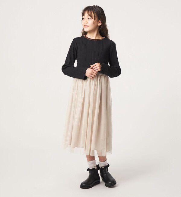 UNITED ARROWS green label relaxing「チュールドッキング ワンピース / キッズ 100cm―160cm」|ワンピース|
