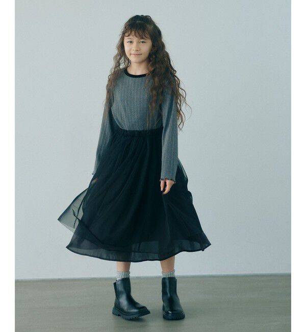 UNITED ARROWS green label relaxing「チュールドッキング ワンピース / キッズ 100cm―160cm」|ワンピース|