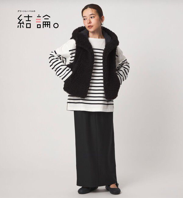 UNITED ARROWS green label relaxing「【結論シリーズ】ホッとタイトスカート マシンウォッシャブル ストレッチ 帯電防止」|タイト|BLACK