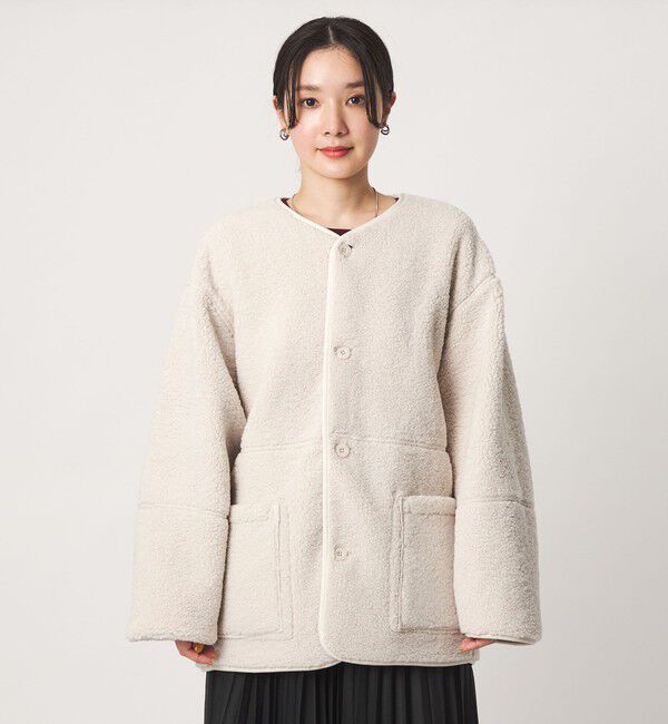 UNITED ARROWS green label relaxing「【WEB限定】＜at ease＞フリース ボア リバーシブル ブルゾン」|その他|