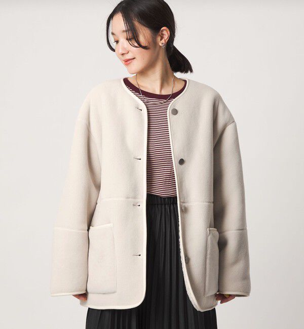 UNITED ARROWS green label relaxing「【WEB限定】＜at ease＞フリース ボア リバーシブル ブルゾン」|その他|