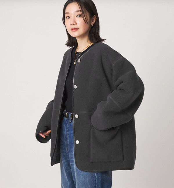 UNITED ARROWS green label relaxing「【WEB限定】＜at ease＞フリース ボア リバーシブル ブルゾン」|その他|
