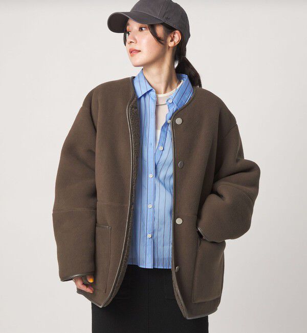 UNITED ARROWS green label relaxing「【WEB限定】＜at ease＞フリース ボア リバーシブル ブルゾン」|その他|