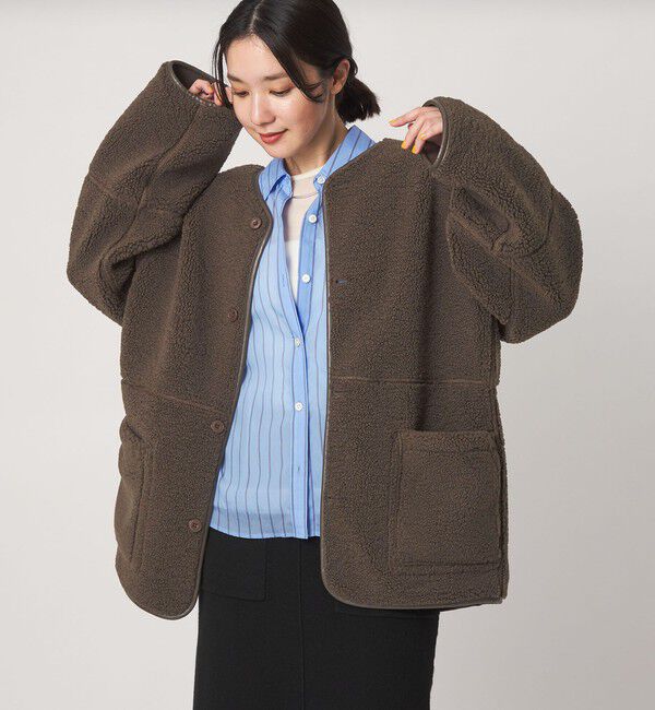UNITED ARROWS green label relaxing「【WEB限定】＜at ease＞フリース ボア リバーシブル ブルゾン」|その他|