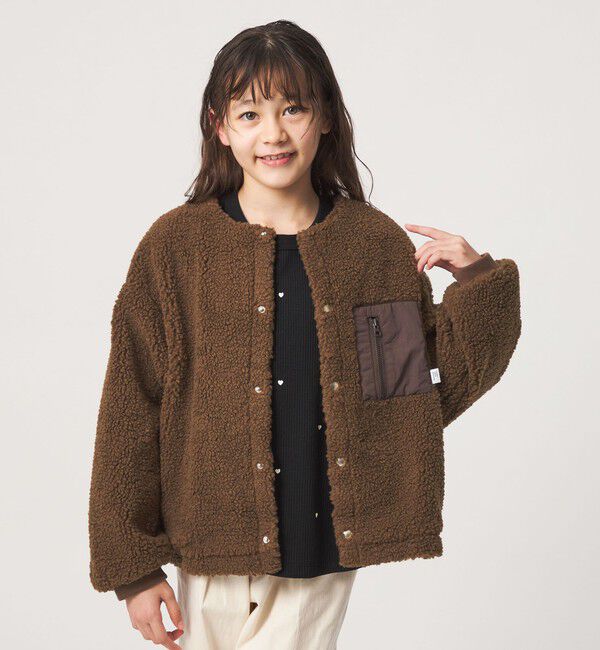 UNITED ARROWS green label relaxing「【スタメンシリーズ】ボア スナップ ブルゾン / キッズ 100cm―160cm」|その他|