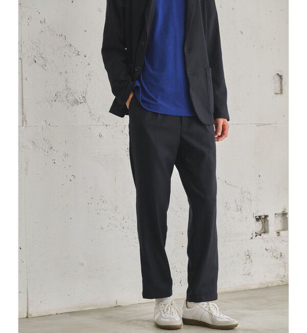 UNITED ARROWS green label relaxing「ウォッシャブル フラノ 1P ユーティリティ パンツ -ストレッチ-」|その他|NAVY