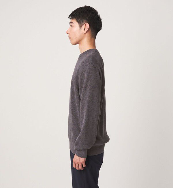 UNITED ARROWS green label relaxing「コンパクト コットン アゼ クルーネック ニット」|ニット・セーター|