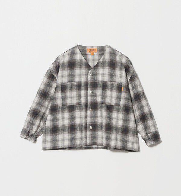 UNITED ARROWS green label relaxing「【別注】＜UNIVERSAL OVERALL＞Vネック チェック カーディガン / キッズ 100cm-130cm」|カーディガン|