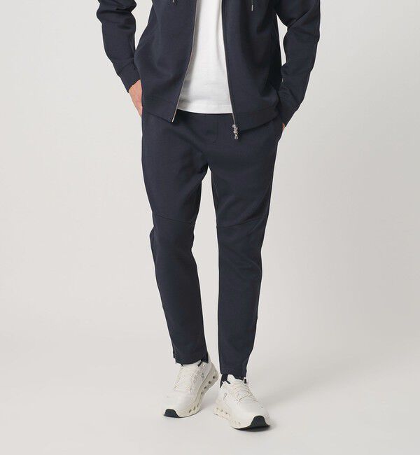 BEAUTY&YOUTH UNITED ARROWS「【WEB限定 WARDROBE SMART】ダブルニット イージーパンツ/セットアップ対応【抗菌・防臭】」|チノ|NAVY