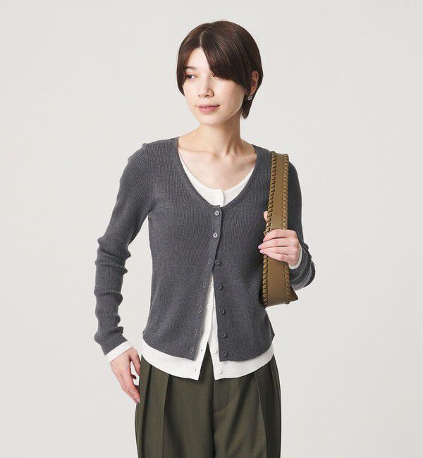 BEAUTY&YOUTH UNITED ARROWS「【WEB限定】レイヤードニットカーディガン ウォッシャブル」|カーディガン|