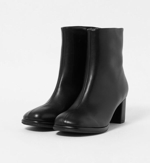 BEAUTY&YOUTH UNITED ARROWS「レザーライク オブリーク ショートブーツ」|ロングブーツ|