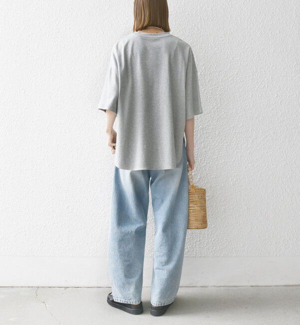 SHIPS any「〈接触冷感/汗染み防止加工/洗濯機可能〉ラウンドヘム クルー ビッグ TEE」|Tシャツ・カットソー|