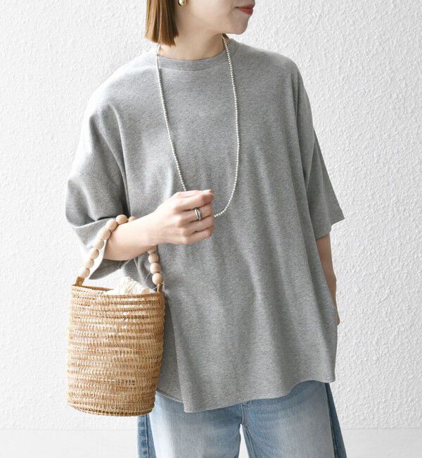 SHIPS any「〈接触冷感/汗染み防止加工/洗濯機可能〉ラウンドヘム クルー ビッグ TEE」|Tシャツ・カットソー|