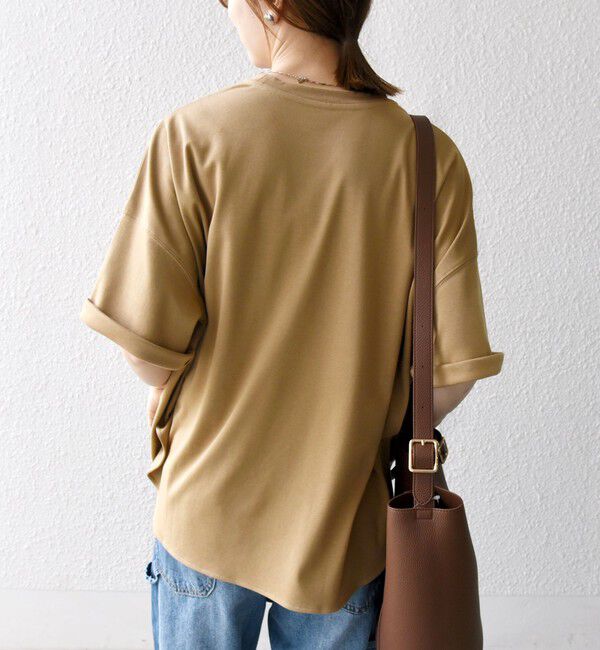 SHIPS any「〈接触冷感/汗染み防止加工/洗濯機可能〉ラウンドヘム クルー ビッグ TEE」|Tシャツ・カットソー|