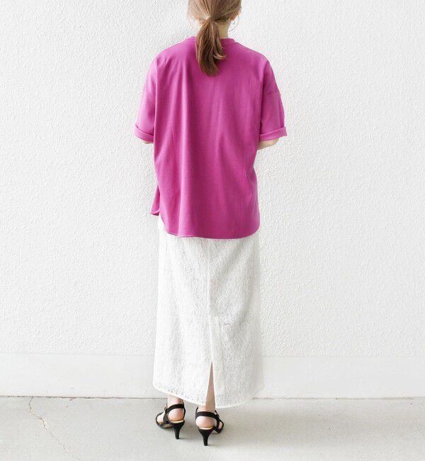 SHIPS any「〈接触冷感/汗染み防止加工/洗濯機可能〉ラウンドヘム クルー ビッグ TEE」|Tシャツ・カットソー|