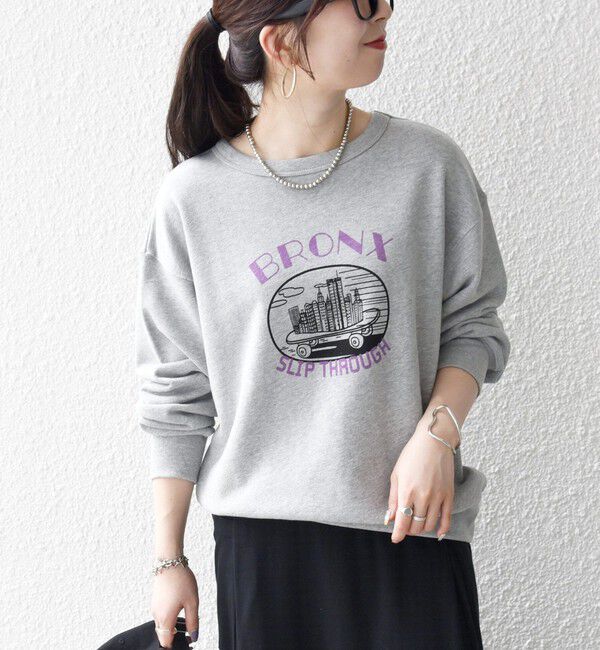 SHIPS any「【SHIPS any別注】THE KNiTS:〈洗濯機可能〉ロゴ プリント スウェット 26AW」|スウェット・ジャージ|グレー