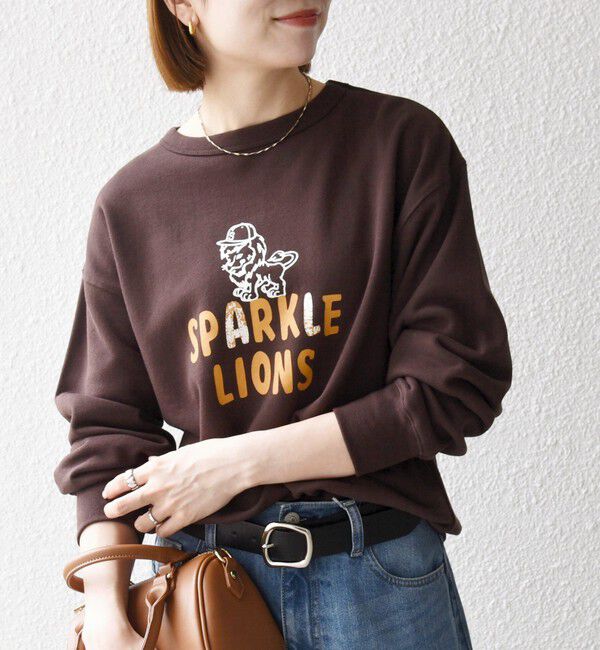 SHIPS any「【SHIPS any別注】THE KNiTS:〈洗濯機可能〉ロゴ プリント スウェット 26AW」|スウェット・ジャージ|ブラウン