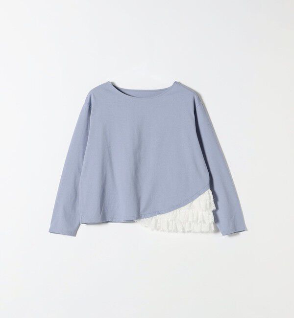 SHIPS any「〈洗濯機可能〉レース ヘム アシンメトリー ロングスリーブ TEE」|Tシャツ・カットソー|