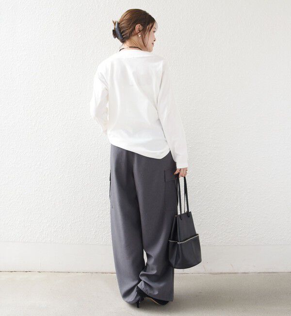 SHIPS for women「【WEB限定】〈ネックが選べる〉オーガニックコットン バリエーション ネック ロングスリーブ TEE」|Tシャツ・カットソー|
