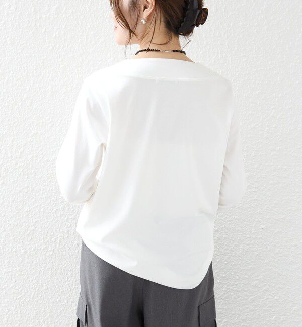 SHIPS for women「【WEB限定】〈ネックが選べる〉オーガニックコットン バリエーション ネック ロングスリーブ TEE」|Tシャツ・カットソー|
