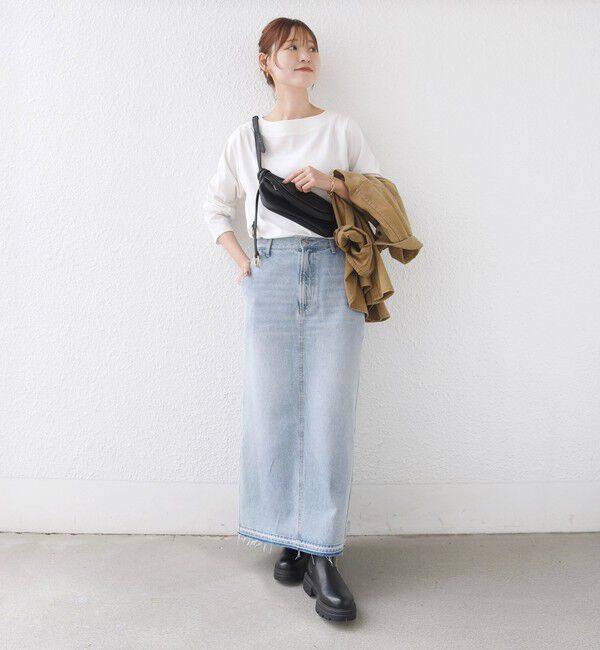 SHIPS for women「【WEB限定】〈ネックが選べる〉オーガニックコットン バリエーション ネック ロングスリーブ TEE」|Tシャツ・カットソー|