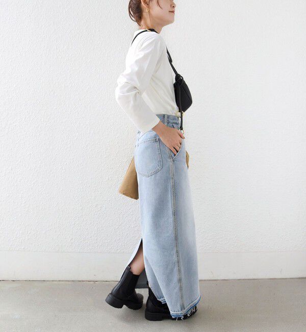 SHIPS for women「【WEB限定】〈ネックが選べる〉オーガニックコットン バリエーション ネック ロングスリーブ TEE」|Tシャツ・カットソー|