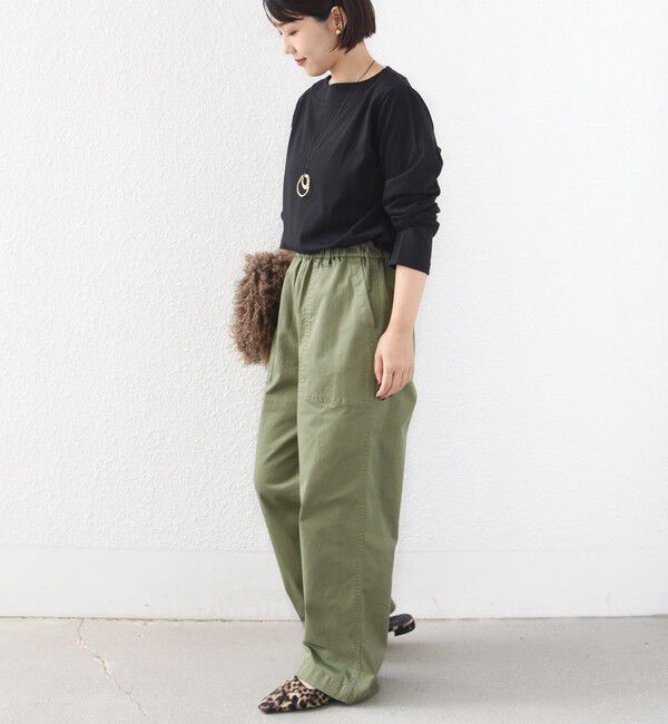SHIPS for women「【WEB限定】〈ネックが選べる〉オーガニックコットン バリエーション ネック ロングスリーブ TEE」|Tシャツ・カットソー|