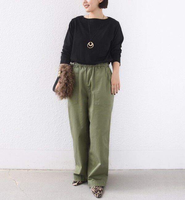 SHIPS for women「【WEB限定】〈ネックが選べる〉オーガニックコットン バリエーション ネック ロングスリーブ TEE」|Tシャツ・カットソー|
