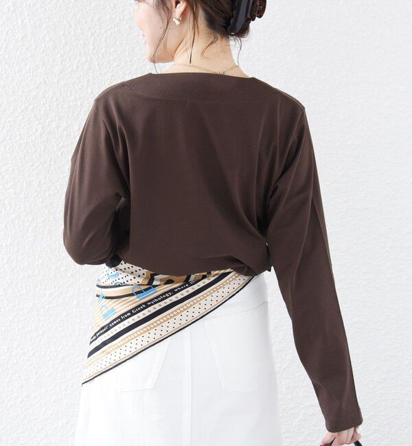 SHIPS for women「【WEB限定】〈ネックが選べる〉オーガニックコットン バリエーション ネック ロングスリーブ TEE」|Tシャツ・カットソー|