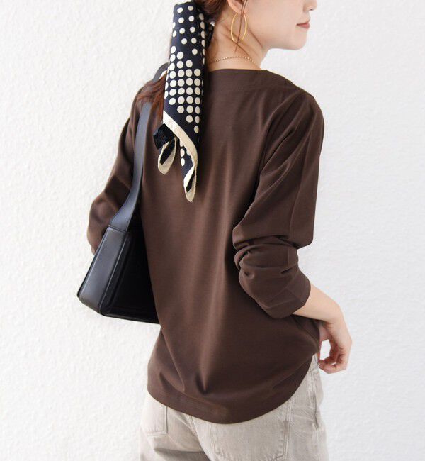 SHIPS for women「【WEB限定】〈ネックが選べる〉オーガニックコットン バリエーション ネック ロングスリーブ TEE」|Tシャツ・カットソー|