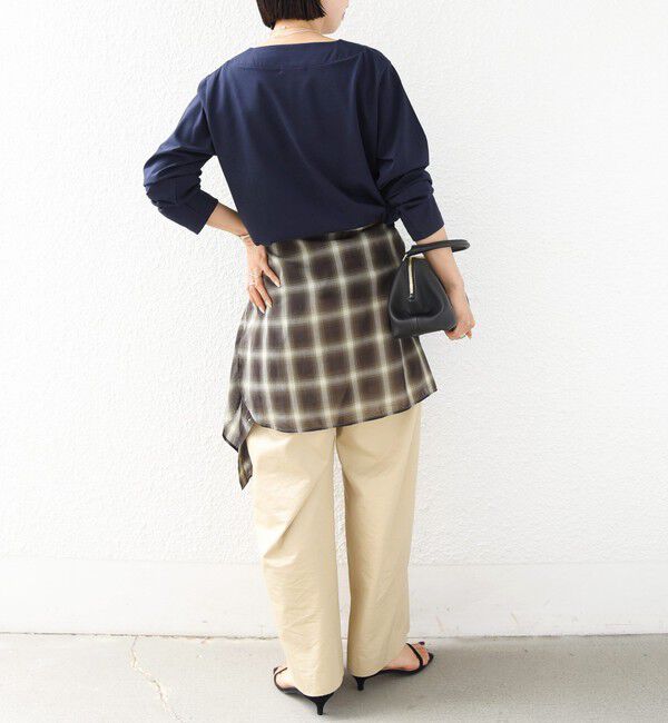 SHIPS for women「【WEB限定】〈ネックが選べる〉オーガニックコットン バリエーション ネック ロングスリーブ TEE」|Tシャツ・カットソー|