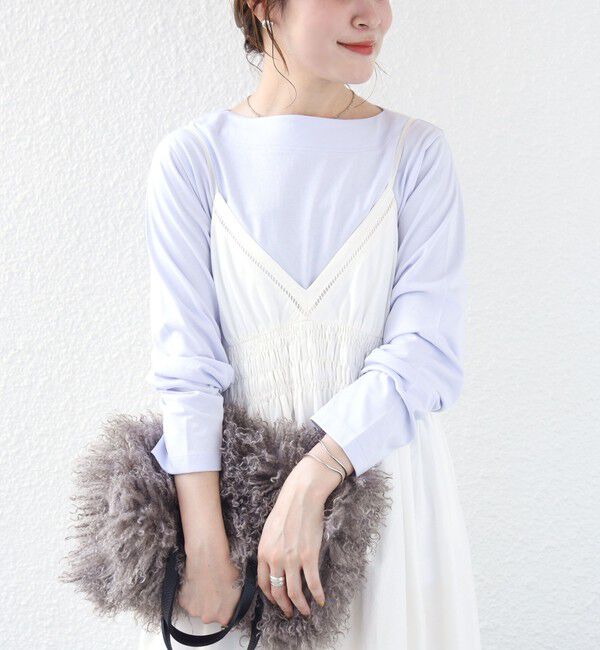 SHIPS for women「【WEB限定】〈ネックが選べる〉オーガニックコットン バリエーション ネック ロングスリーブ TEE」|Tシャツ・カットソー|