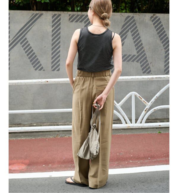 OUTDOOR PRODUCTS Usual Things「レーヨンドライタッチバックゴムスラックス セットアップ対応」|スラックス|
