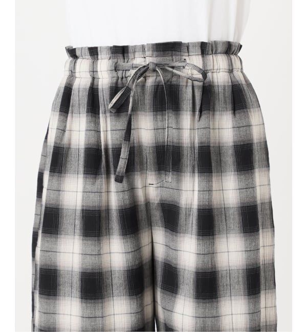 OUTDOOR PRODUCTS Usual Things「PLAIDパターンイージーワイドパンツ セットアップ対応」|スラックス|