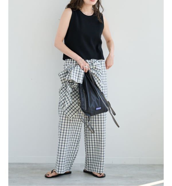 OUTDOOR PRODUCTS Usual Things「チェックイージーパンツ セットアップ対応」|スラックス|