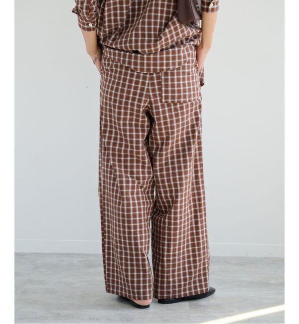 OUTDOOR PRODUCTS Usual Things「チェックイージーパンツ セットアップ対応」|スラックス|